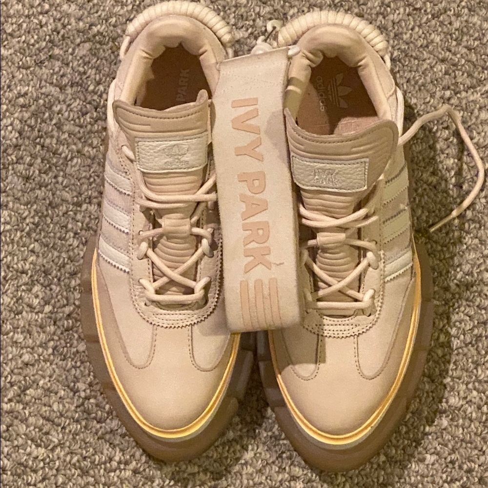 Halo Ivory - Adidas Originals Sleek Super Beyonce Ivy Park Beige Women's Size 10